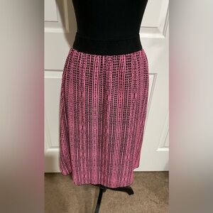 LuLaRoe Pink and Black Geometric Lola Skirt